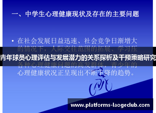 青年球员心理评估与发展潜力的关系探析及干预策略研究